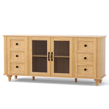 Load image into Gallery viewer, Artiss Buffet Sideboard Storage Cabinet Kitchen Cupboard Faux Drawer 150CM Pine
