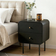 Load image into Gallery viewer, Artiss Bedside Table 2 Drawers Side End Table Nightstand Black
