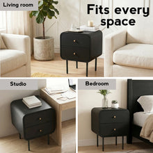 Load image into Gallery viewer, Artiss Bedside Table 2 Drawers Side End Table Nightstand Black
