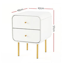 Load image into Gallery viewer, Artiss Bedside Table 2 Drawers Side End Table Nightstand White
