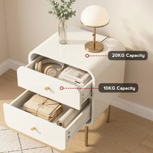 Load image into Gallery viewer, Artiss Bedside Table 2 Drawers Side End Table Nightstand White
