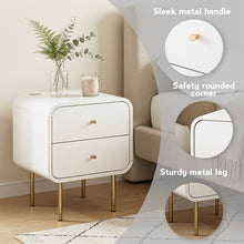 Load image into Gallery viewer, Artiss Bedside Table 2 Drawers Side End Table Nightstand White

