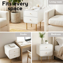Load image into Gallery viewer, Artiss Bedside Table 2 Drawers Side End Table Nightstand White
