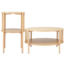 Load image into Gallery viewer, Artiss Coffee Table 2-Tier Round Wood
