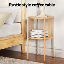Load image into Gallery viewer, Artiss Coffee Table 2-Tier Round Wood
