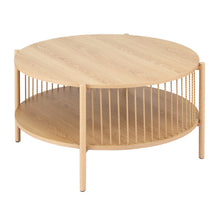 Load image into Gallery viewer, Artiss Coffee Table 2-Tier Round Wood
