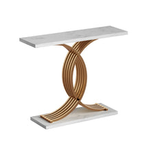 Load image into Gallery viewer, Artiss Console Table Marble Effect White&amp;Gold
