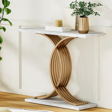 Load image into Gallery viewer, Artiss Console Table Marble Effect White&amp;Gold
