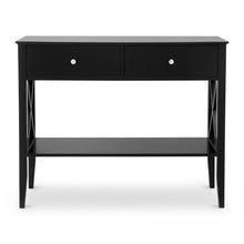 Load image into Gallery viewer, Artiss Console Table 2 Drawers 100CM Black
