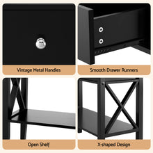 Load image into Gallery viewer, Artiss Console Table 2 Drawers 100CM Black
