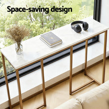 Load image into Gallery viewer, Artiss Console Table Marble Effect White&amp;Gold
