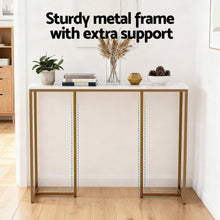 Load image into Gallery viewer, Artiss Console Table Marble Effect White&amp;Gold
