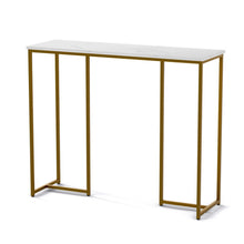 Load image into Gallery viewer, Artiss Console Table Marble Effect White&amp;Gold
