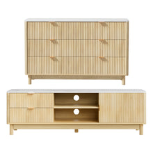 Load image into Gallery viewer, Artiss TV Unit &amp; Chest of Drawers Set Solid Wood Legs Pine
