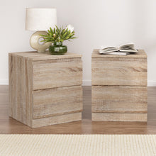 Load image into Gallery viewer, Artiss 2x Bedside Table 2 Drawers - PEPE Oak
