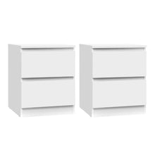 Load image into Gallery viewer, Artiss 2x Bedside Table 2 Drawers - PEPE White
