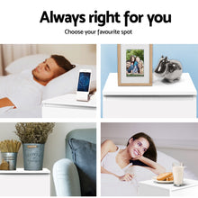 Load image into Gallery viewer, Artiss 2x Bedside Table 2 Drawers - PEPE White
