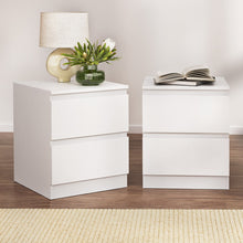 Load image into Gallery viewer, Artiss 2x Bedside Table 2 Drawers - PEPE White
