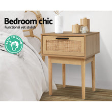 Load image into Gallery viewer, Artiss Bedside Tables Side Table Rattan Drawers Nightstand
