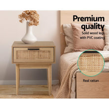 Load image into Gallery viewer, Artiss Bedside Tables Side Table Rattan Drawers Nightstand
