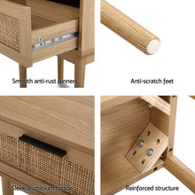 Load image into Gallery viewer, Artiss Bedside Tables Side Table Rattan Drawers Nightstand
