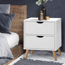 Load image into Gallery viewer, Artiss Bedside Table 2 Drawers - BODEN White
