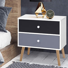 Load image into Gallery viewer, Artiss Bedside Table 2 Drawers - BONDS White

