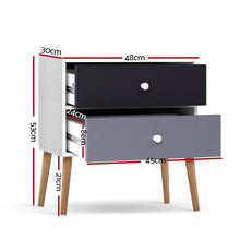Load image into Gallery viewer, Artiss Bedside Table 2 Drawers - BONDS White
