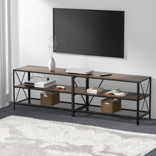 Load image into Gallery viewer, Artiss Entertainment Unit TV Stand 3-tier Display Shelves Vintage Rustic Walnut
