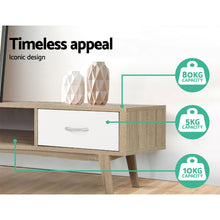 Load image into Gallery viewer, Artiss TV Cabinet Entertainment Unit 180cm Oak White Gary
