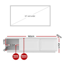 Load image into Gallery viewer, Artiss TV Unit Entertainment Unit Storage Cabinet 160cm White
