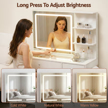 Load image into Gallery viewer, Artiss Dressing Table LED Vanity Desk Set Stool White
