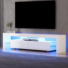 Load image into Gallery viewer, Artiss TV Cabinet Entertainment Unit Stand RGB LED Gloss Furniture 200cm White
