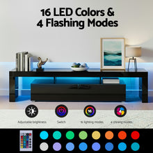 Load image into Gallery viewer, Artiss Entertainment Unit TV Cabinet LED 189cm Black Elo
