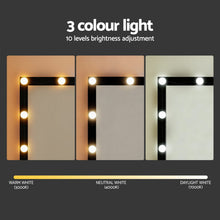Load image into Gallery viewer, Artiss Dressing Table Vanity Desk Set Stool 12 Led Bulbs Black
