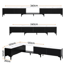 Load image into Gallery viewer, Artiss TV Cabinet Entertainment Unit Stand Extendable Black
