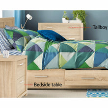 Load image into Gallery viewer, Artiss Bedside Table 2 Drawers - MAXI Pine
