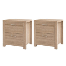 Load image into Gallery viewer, Artiss 2x Bedside Table 2 Drawers - MAXI Pine
