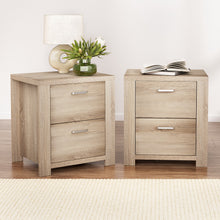 Load image into Gallery viewer, Artiss 2x Bedside Table 2 Drawers - MAXI Pine

