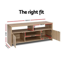 Load image into Gallery viewer, Artiss TV Cabinet Entertainment Unit 140cm Oak Ken
