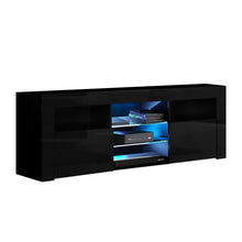 Load image into Gallery viewer, Artiss Entertainment Unit TV Cabinet LED 160cm Black Bobi
