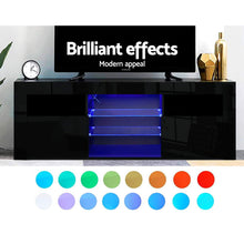 Load image into Gallery viewer, Artiss Entertainment Unit TV Cabinet LED 160cm Black Bobi
