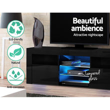 Load image into Gallery viewer, Artiss Entertainment Unit TV Cabinet LED 160cm Black Bobi
