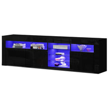 Load image into Gallery viewer, Artiss Entertainment Unit TV Cabinet LED 180cm Black Bobi

