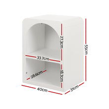 Load image into Gallery viewer, Artiss Bedside Table Shelves Side End Table Storage Nightstand White ARCHED
