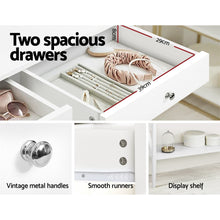 Load image into Gallery viewer, Artiss Console Table 2 Drawers 100CM White Chole
