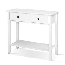 Load image into Gallery viewer, Artiss Console Table 2 Drawers 80CM White Chole

