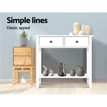 Load image into Gallery viewer, Artiss Console Table 2 Drawers 80CM White Chole
