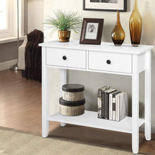 Load image into Gallery viewer, Artiss Console Table 2 Drawers 80CM White Chole
