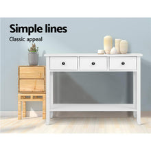 Load image into Gallery viewer, Artiss Console Table 3 Drawers 100CM White Chole
